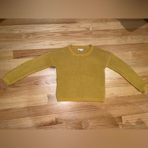 Aéropostale size extra small knit crewneck long sleeve sweater mustard yellow